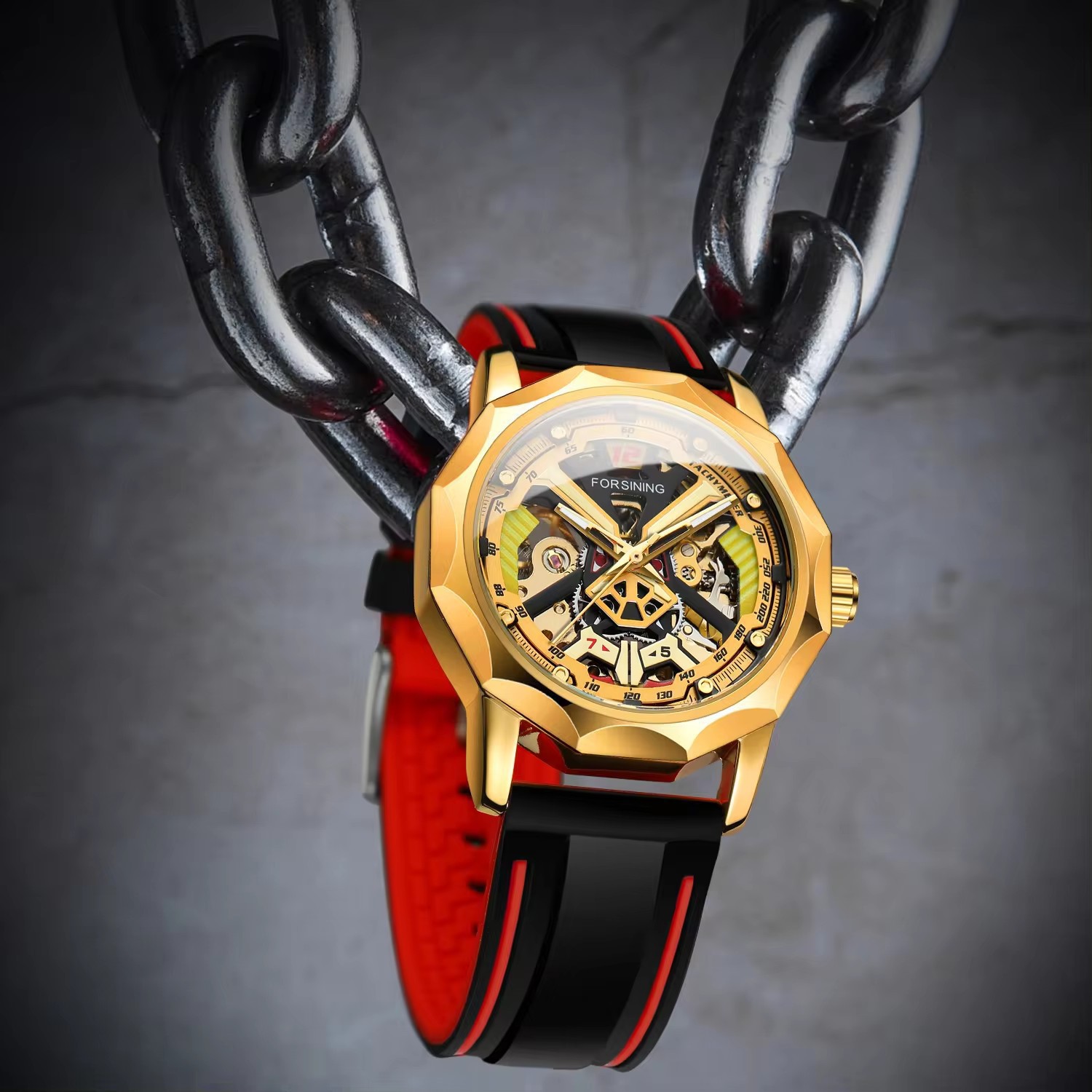 FORSINING 8284 Manual Hand Winding Mechanical Watch for Men