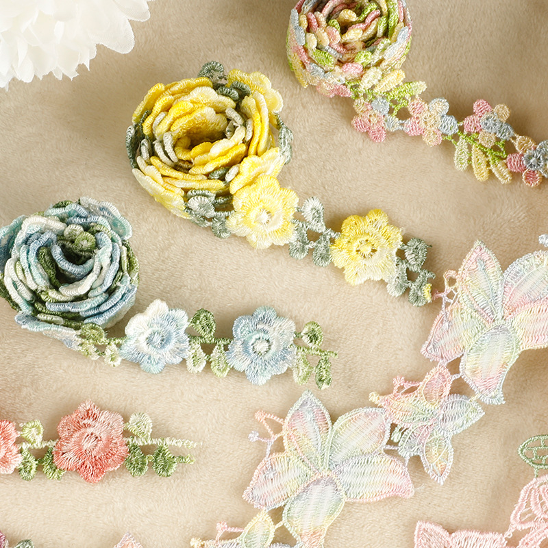 DIY Lace Garment Accessories Water-soluble Embroidered Ribbon And Fabric Patches