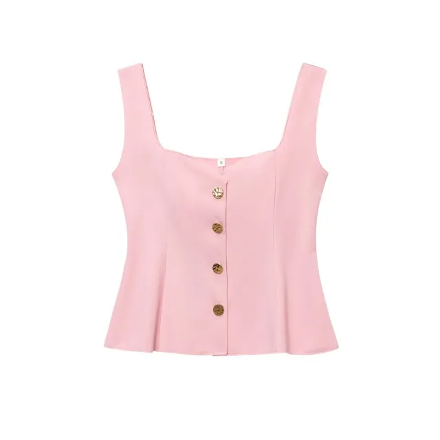 Women's Elastic Tank Top Pink - Shop at LoveMi