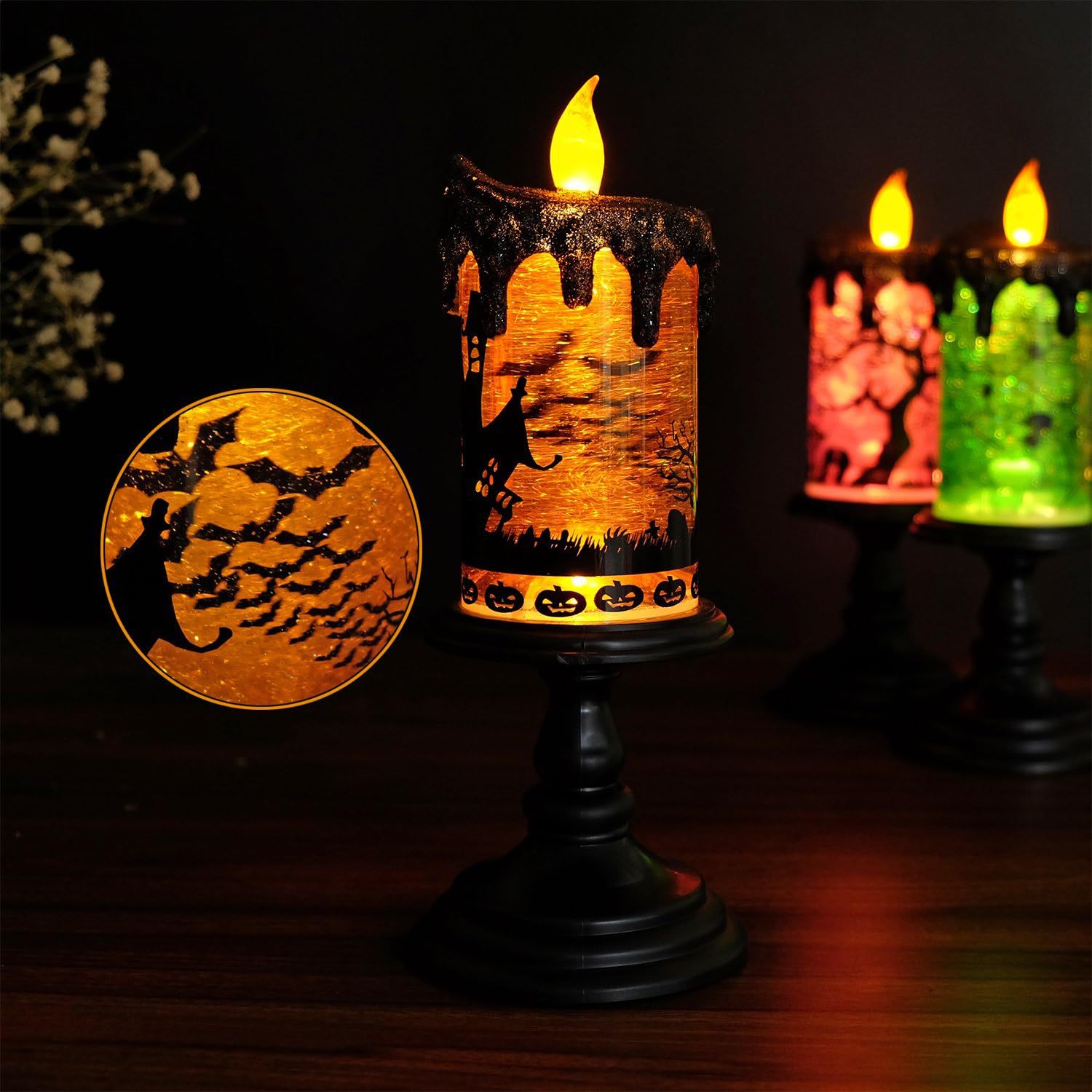 Title 6, Halloween Decoration Props Candlestick Castle P...