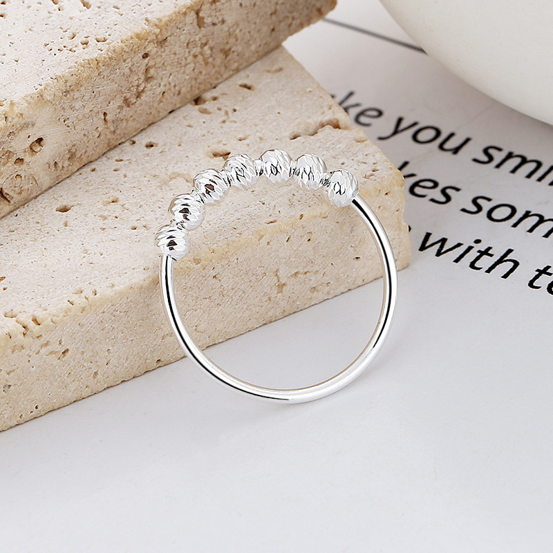 Round Beads Irregular Suit Decompression Ring Female