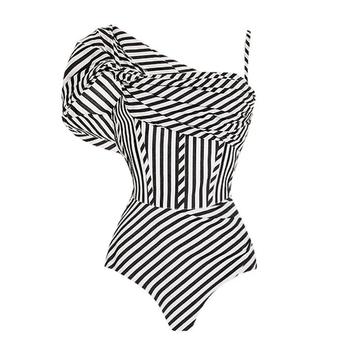 Y227 Striped Swimsuit