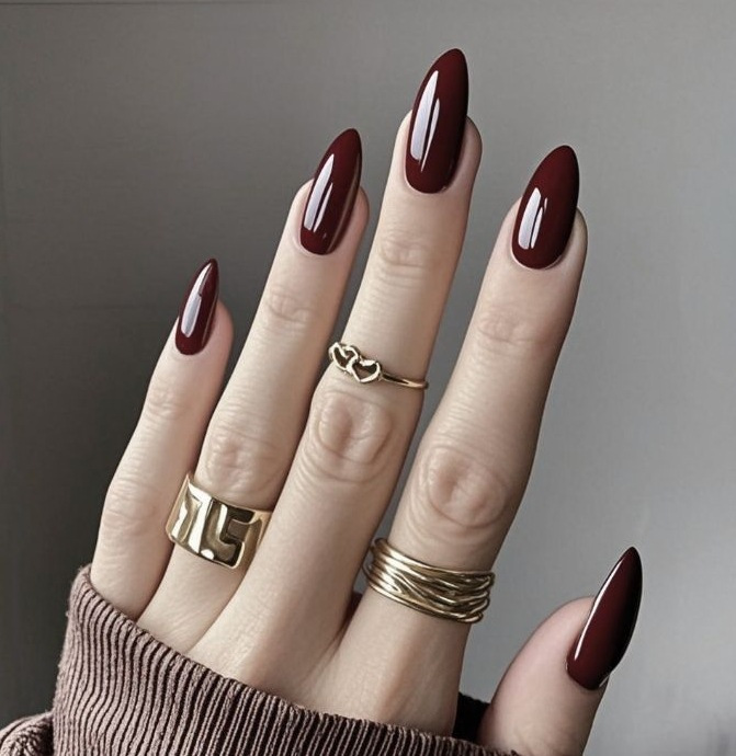 Nail Art Solid Color Series Solid Color Long Almond-Shape Press On Nails