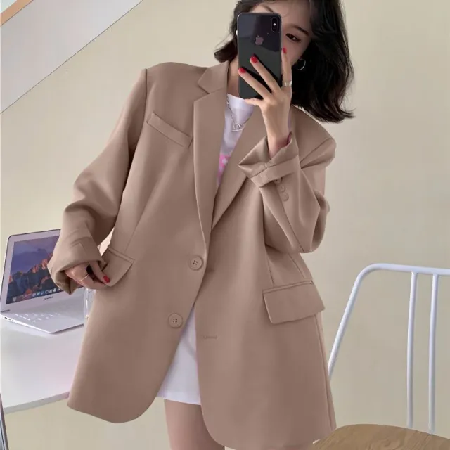 Trendy Korean style Sophisticated Relaxed Casual And Versatile Top Khaki - Shop at LoveMi