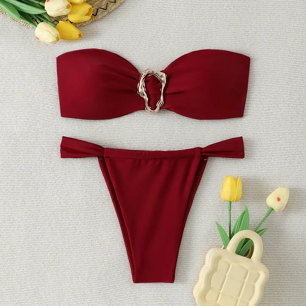Two-piece Sexy Swimsuit Bandeau Bikini Set