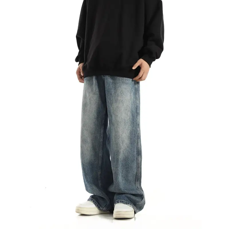 American-style Retro Springsummer Skinny Jeans For Men