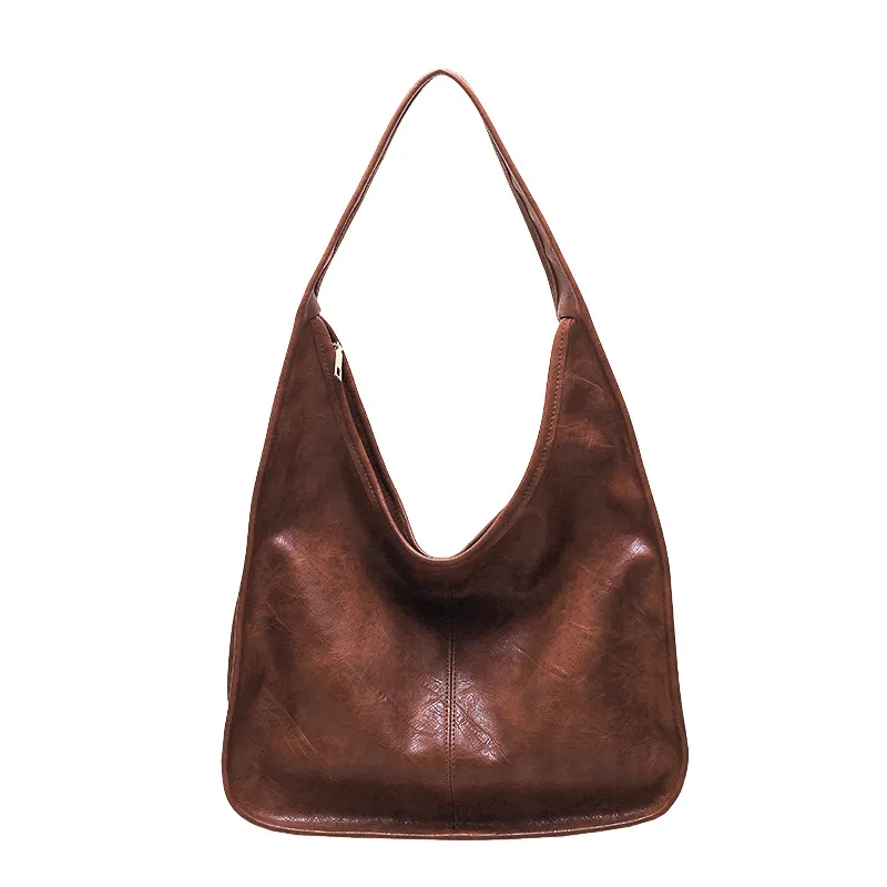 Retro Textured Shoulder Bag Special-interest Design - Red
