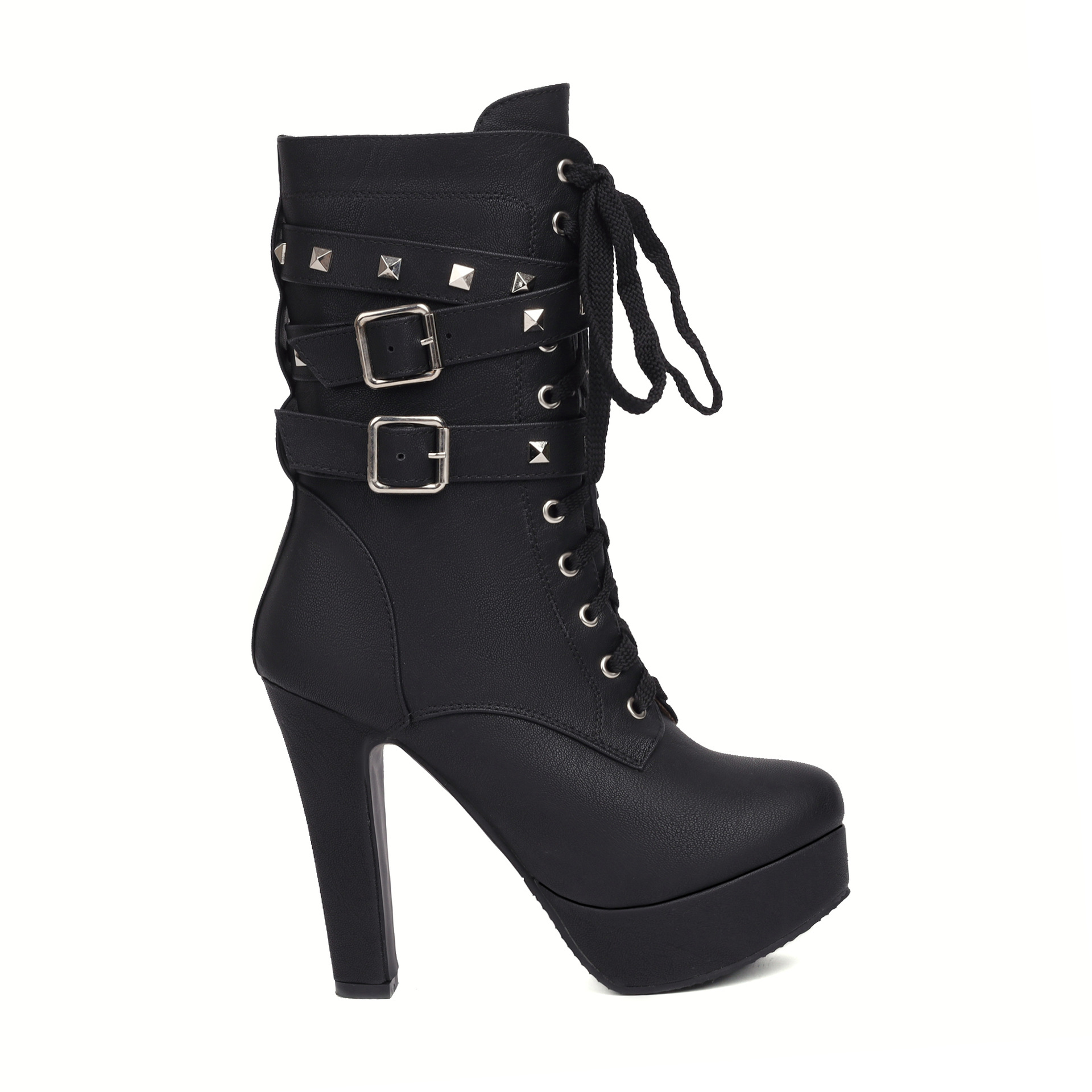 Thick-heeled Rivet Tie Martin Boots 19 68127a53 c4fc 4002 9b1d 60ab9691b57b