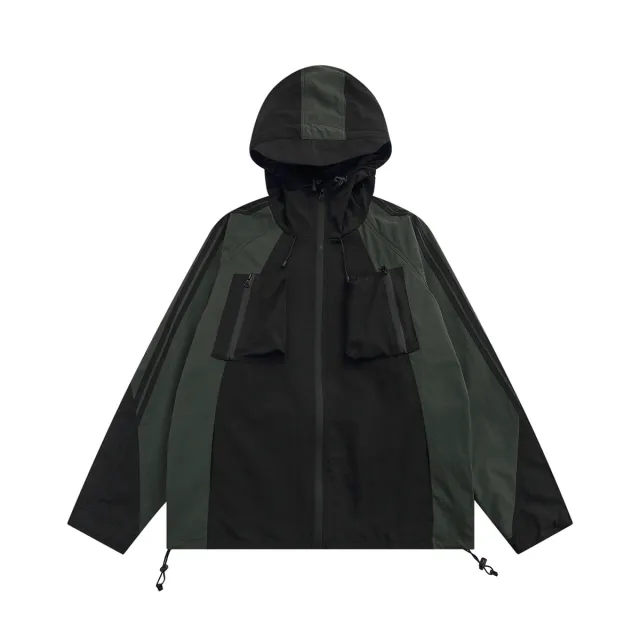Waterproof Jacket Coat Female Stitching Black - Shop at LoveMi