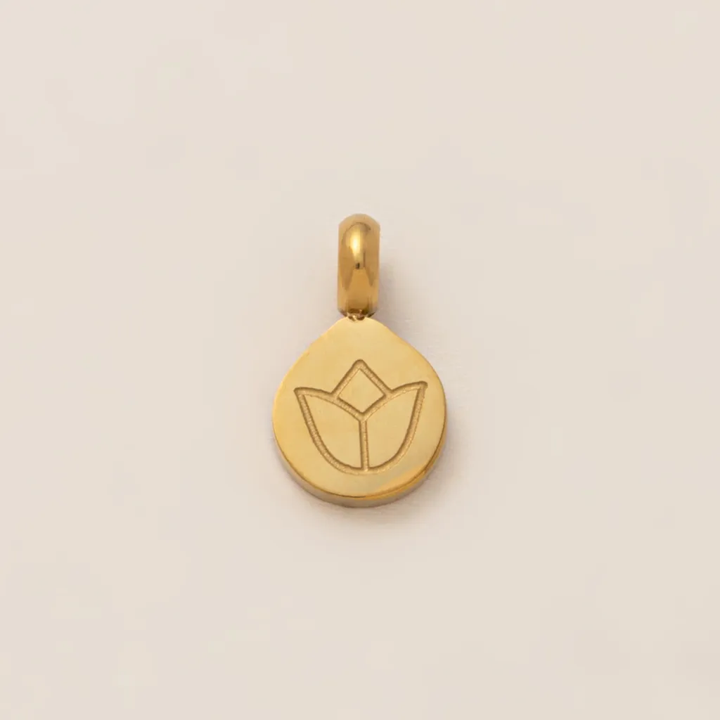 European And American Stainless Steel Mini Elephant Lotus Heart Single Pendant - Small Lotus