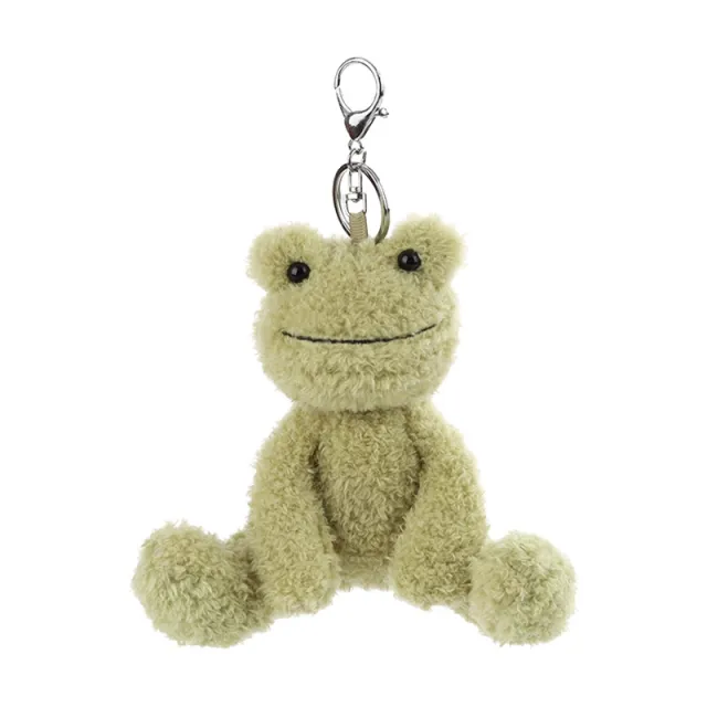Frog Schoolbag Pendant Keychain Cute Plush Doll Matcha Frog Keychain - Shop at LoveMi