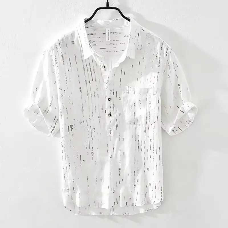 Summer Menswear Pu Shuai Short-sleeved T-shirt Lapel Polo Shirt