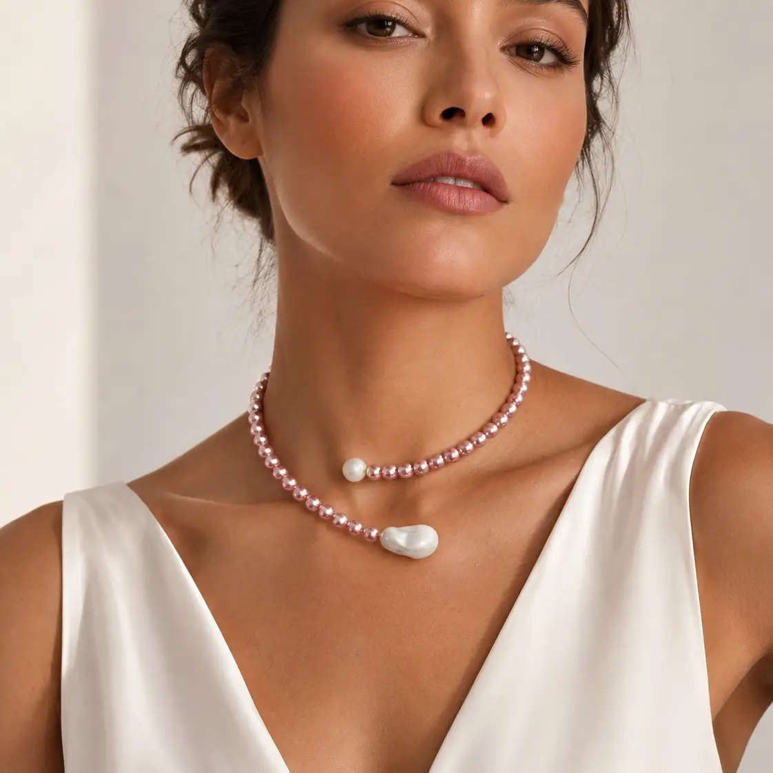 Retro Baroque Colorful Pearl Necklace