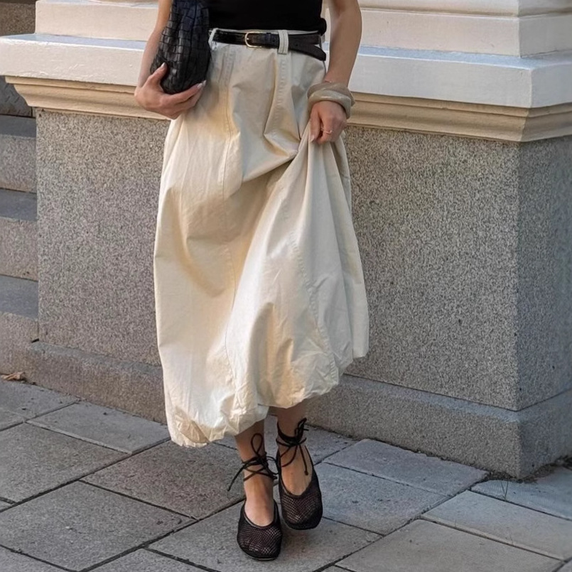 Ins French Simplicity Fashion Street Shooting Skirt