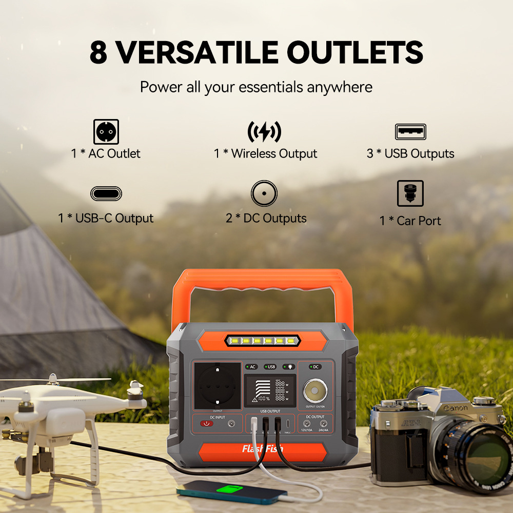 Title 1, Portable Outdoor Power Supply 260W Mobile Power...