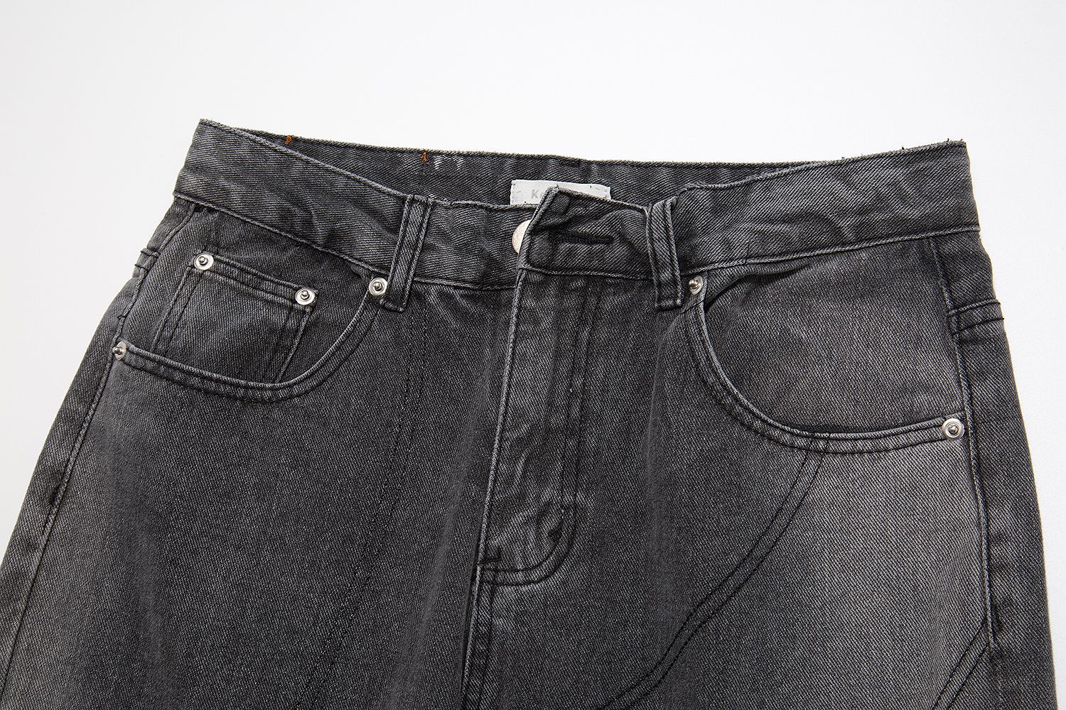 Title 8, Chaopai casual jeans met hoge taille, rechte pi...