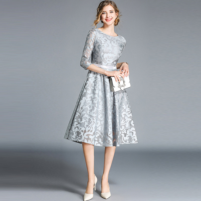Lace Swing Midi Dress, picture 2 of 8