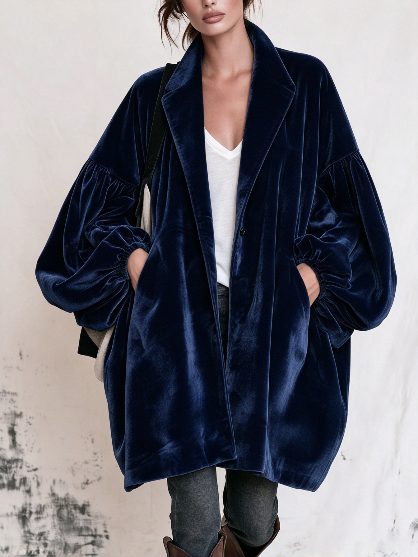 Lantern-Sleeve Midi Cardigan, picture 4 of 7