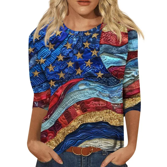 Long Sleeve Round Neck Slim Summer Tie dyed Printed Clothing 3W5Zf8L Xs - Shop at LoveMi