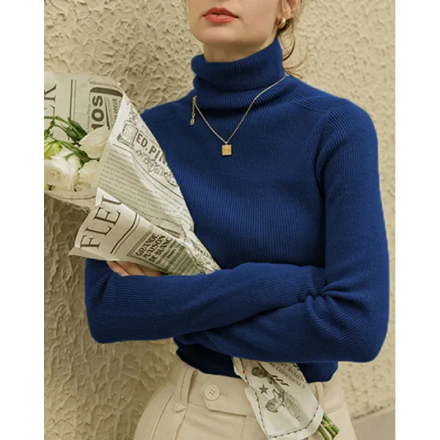 Avocado Green Wool Sweater Klein Blue - Shop at LoveMi