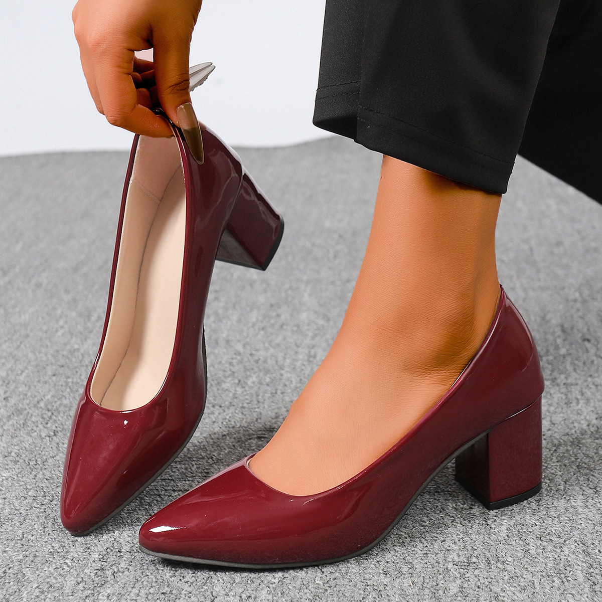 Versatile Womens Shoes Comfortable French-Style White High Heels