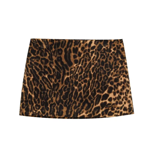 Animal Print Velvet Short Suit Coat Skirt Suit Short Skirt M - Shop at LoveMi