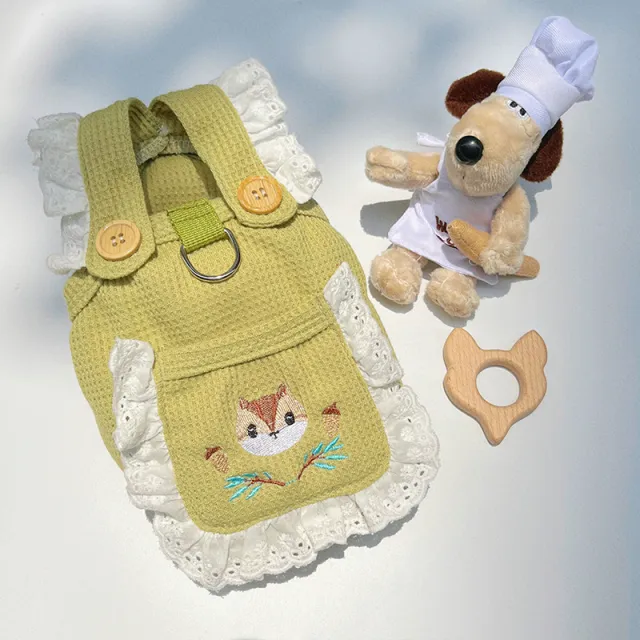 Pet Dog Cat Outing Cartoon Vest Green - Shop at LoveMi