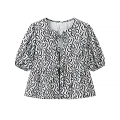 Women's New Leopard Print Short Sleeve Shirt - Leopard - View 1