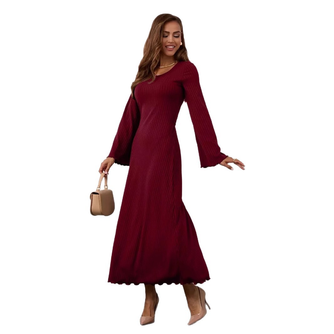 Fashion Statement Lace Up Long Sleeve Dress Women