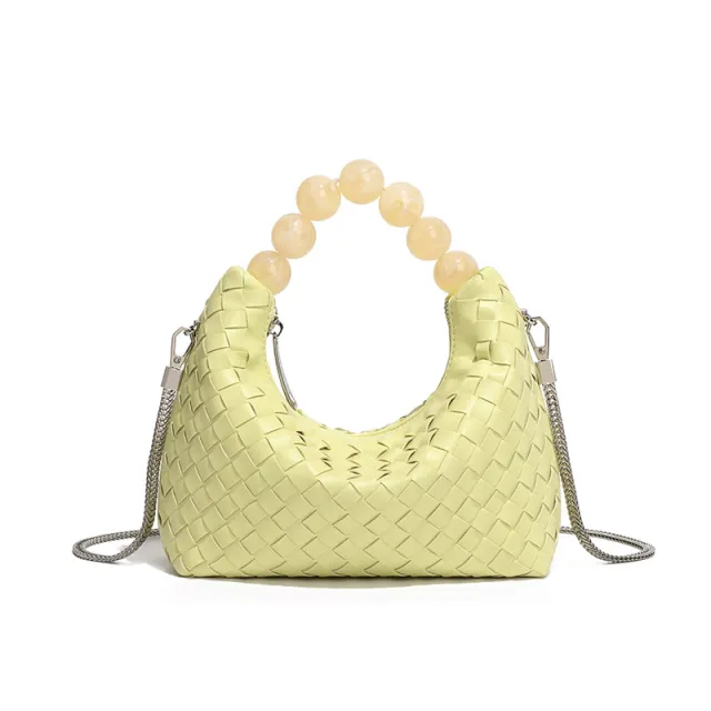 Women's Fashion Simple Style Pearl Tote Yellow - Shop at LoveMi