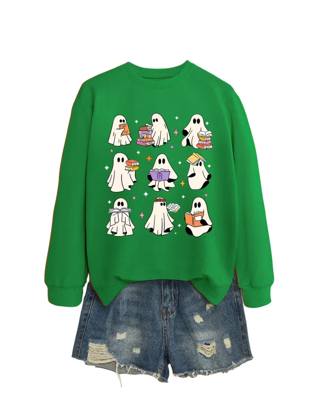 Reading Printed Sweater For Women Green - Shop at LoveMi