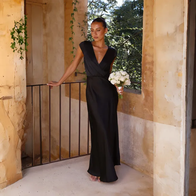 Fishtail Temperament Party Formal Dress Black - Shop at LoveMi