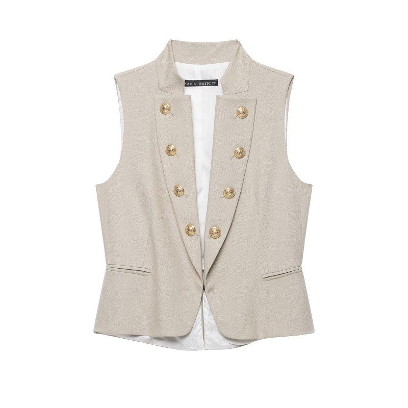 Autumn-style Commuter Flap-style Personalized Button-fit Vest