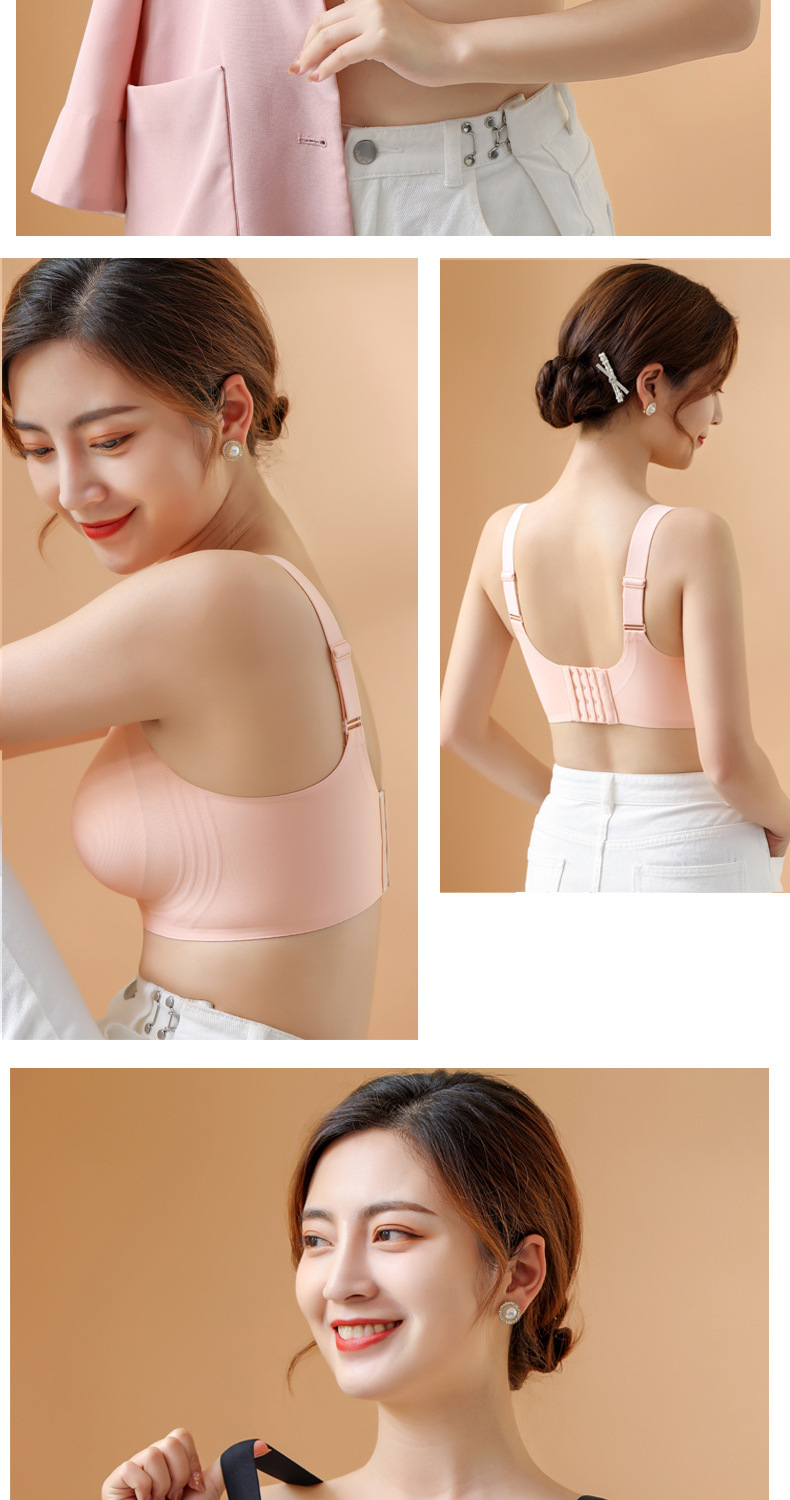 Title 6, 3D Jelly Stick Soft Support Gathering Bra Summe...