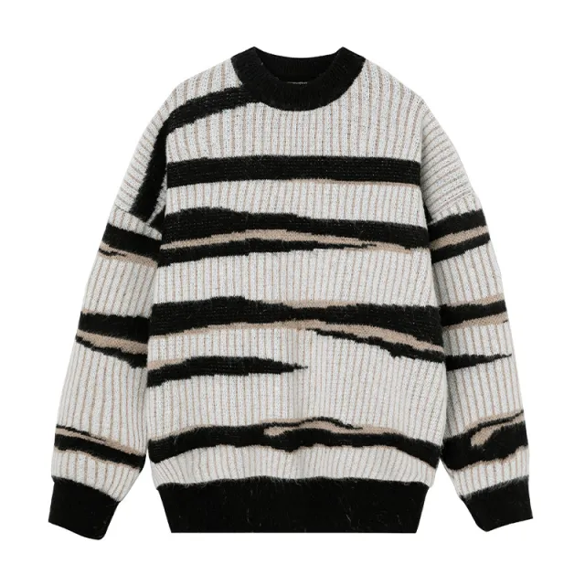 Men's Autumn And Winter New Japanese style Retro Artificial Deer Plush Sweater Black - Shop at LoveMi