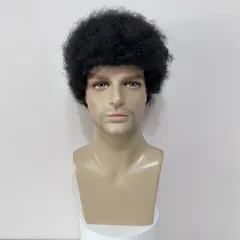 Human Wigs Short Curly Hair Afro Men And Women - Real Hair - View 1