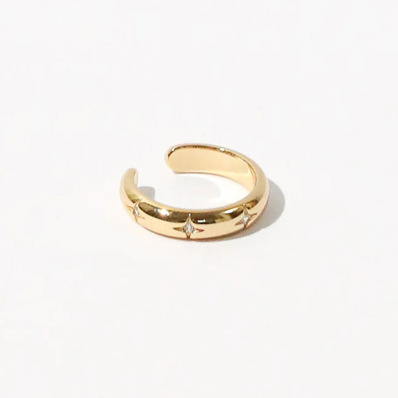Entry Lux Special-interest Design Cold Wind XINGX 18K Gold Copper Ear Clip