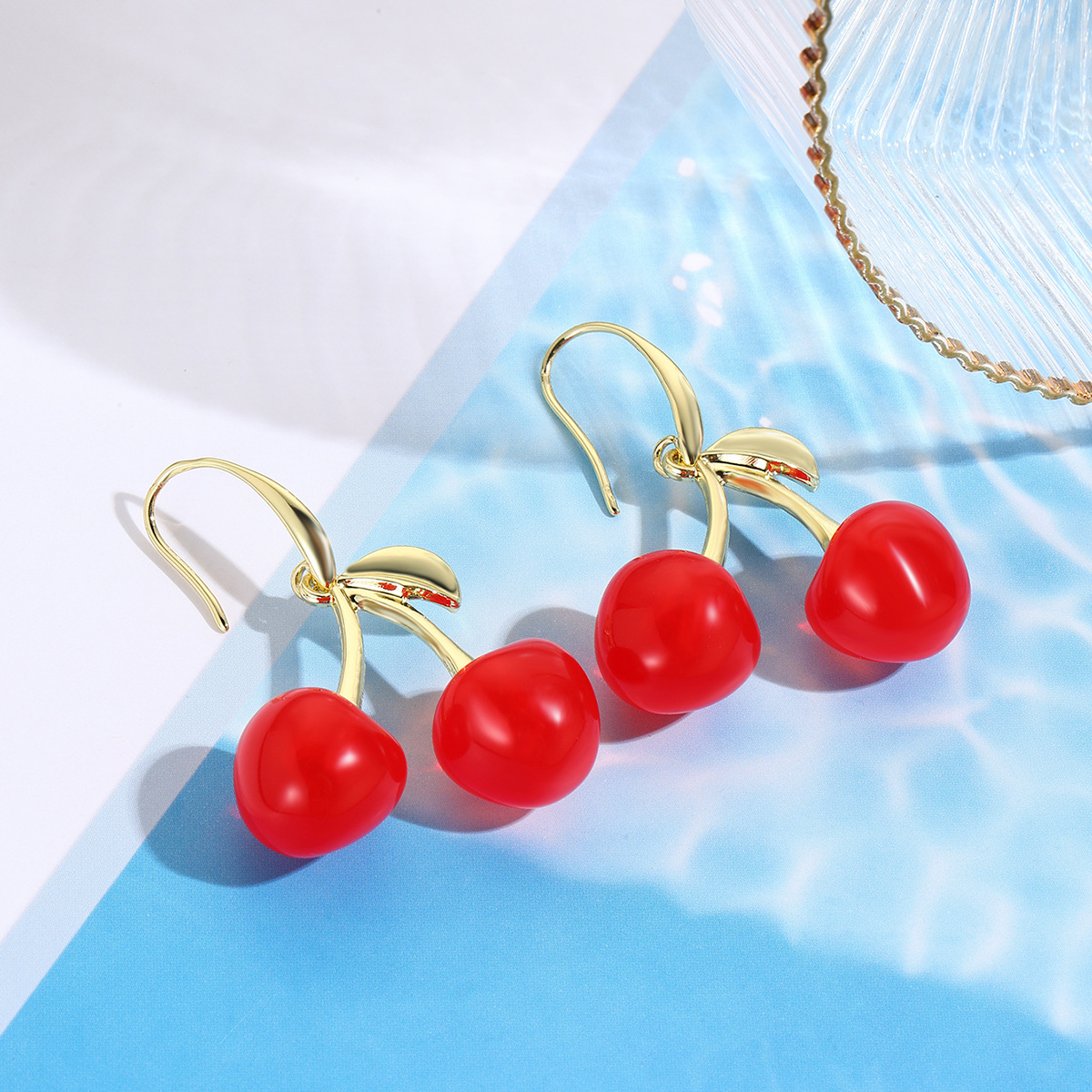 Summer Sweet Fruit Wild Cherry-shaped Earrings