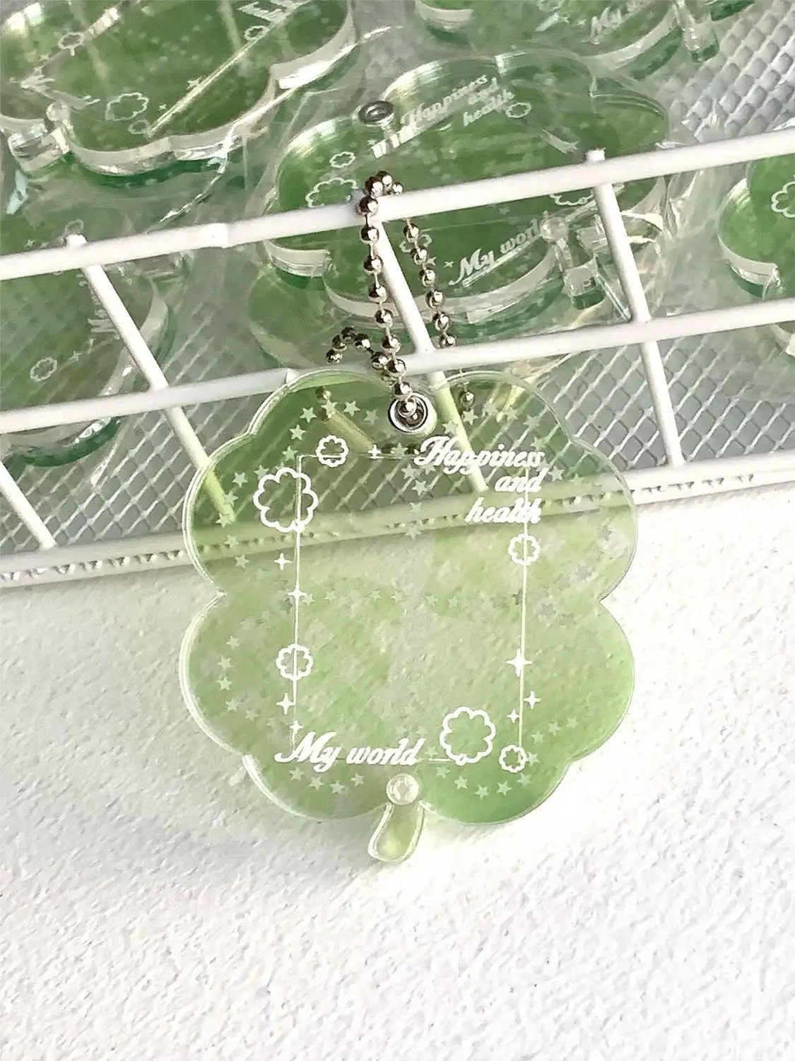 Lucky Four-Leaf Clover Pendant Bag Lanyard Phone Keychain