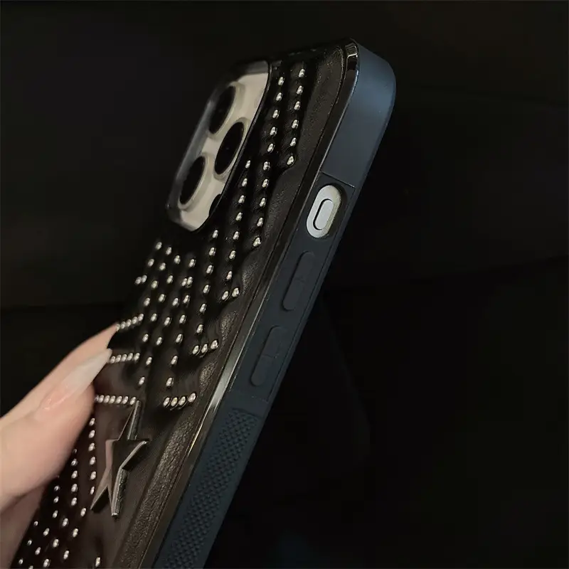 Cortex Pentagram Stud Shockproof Full-body Phone Case
