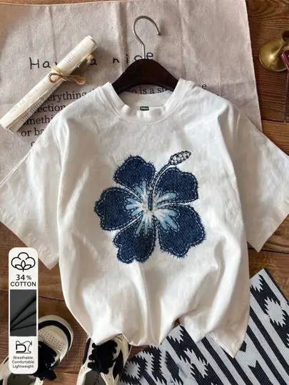 Round Neck Numbers Camouflage Top For Women White - Shop at LoveMi