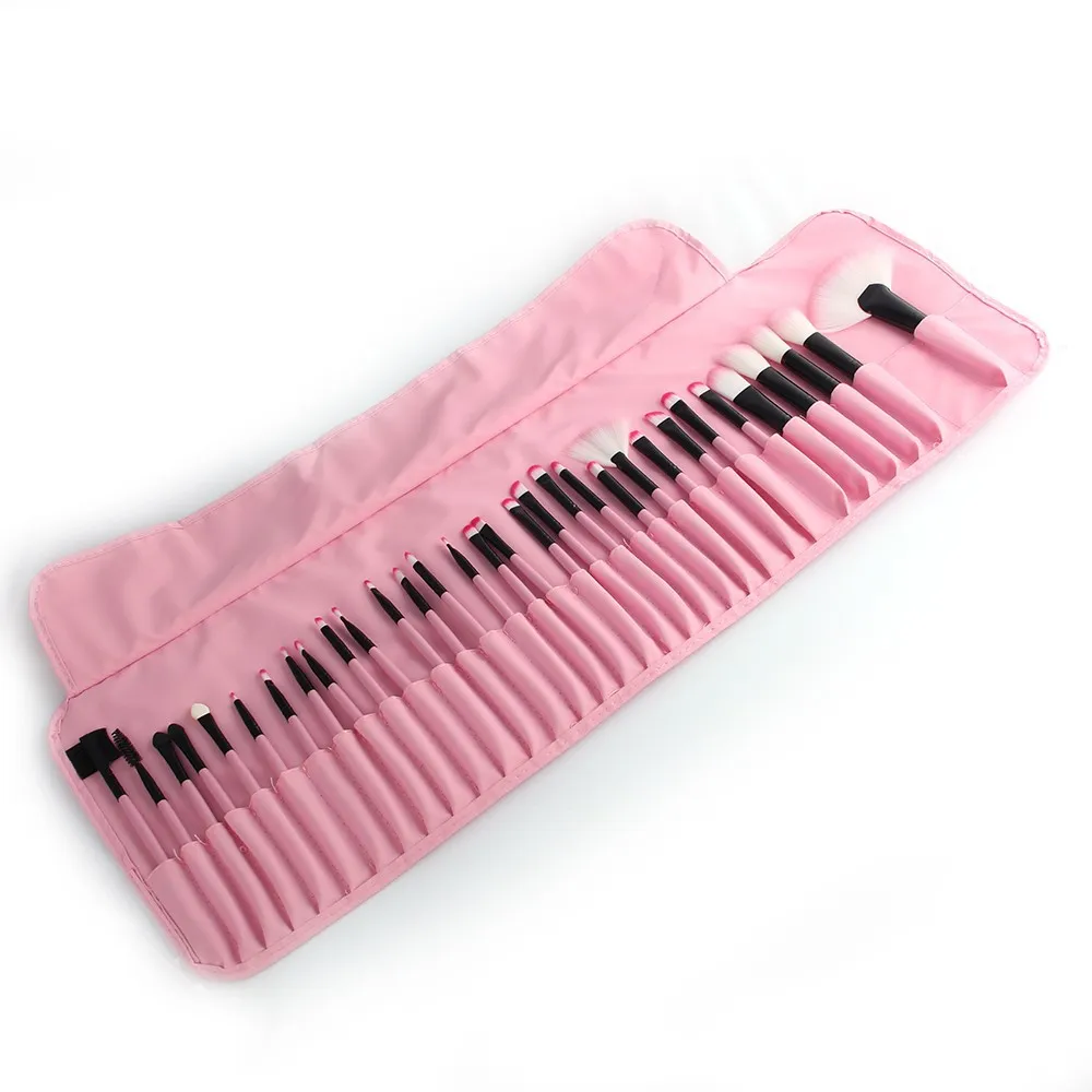 Makeup Brush Set 32-piece Bag - Pink