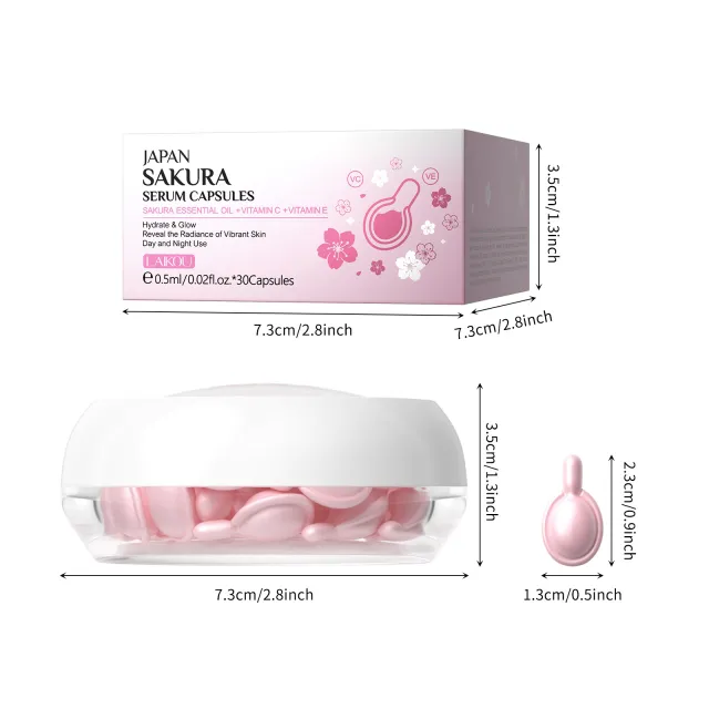Laikou Sakura Capsule Hydrating 30 Capsulesx0.5Ml - Shop at LoveMi