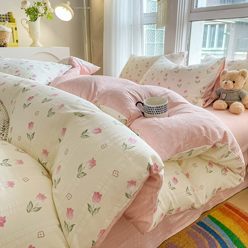 Aerobic Jacquard Cloud Yarn Cotton Four-piece Set Soft Skin-friendly - Image 11