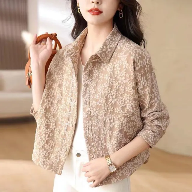 Leisure Baseball Uniform Jacket Cardigan Top Apricot - Shop at LoveMi