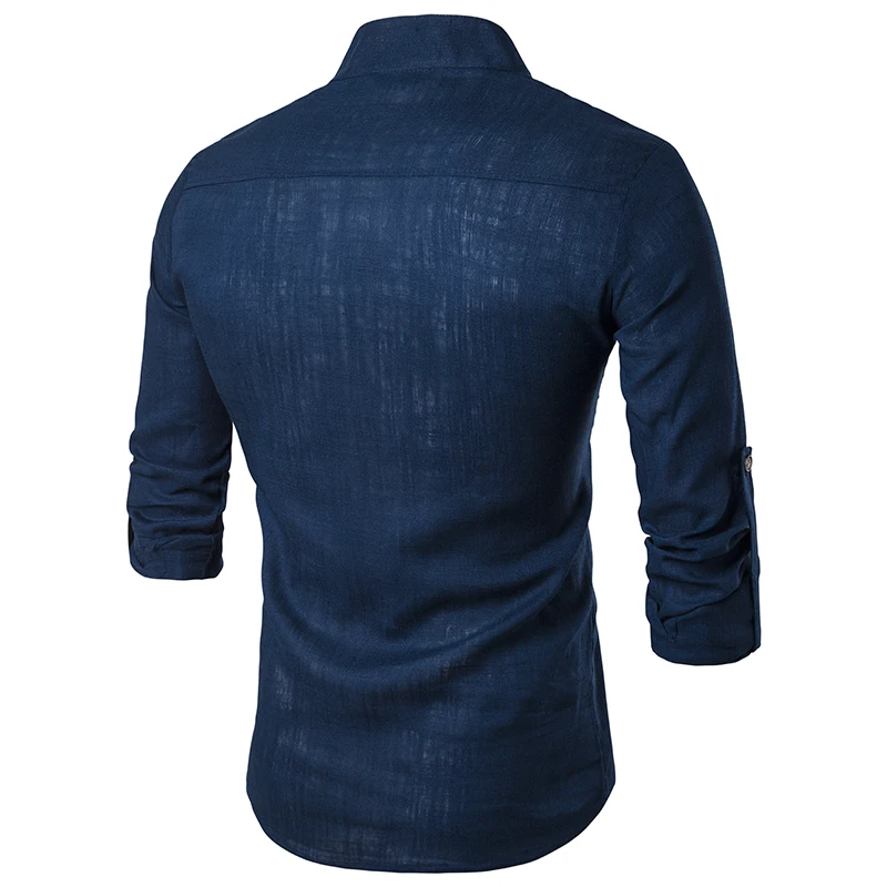 Title 2, Camicia casual da uomo in misto cotone e lino, ...