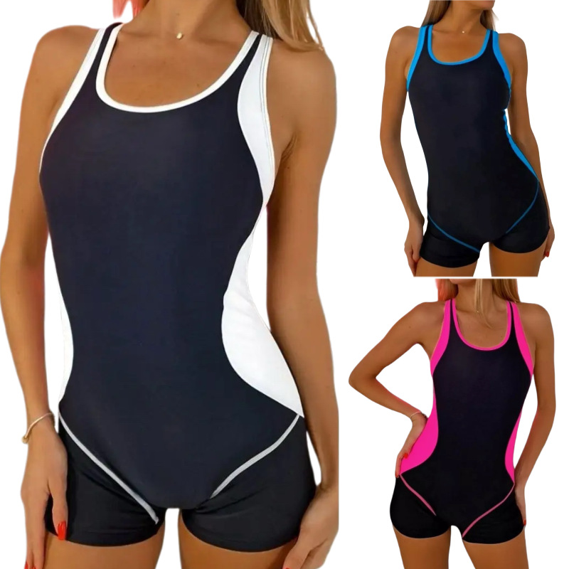 Sports Tank Top Racing Swimsuit One-piece Boxer Briefs