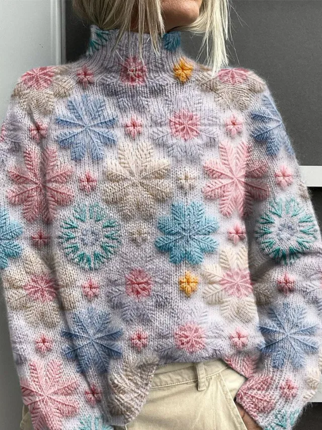 Women's 3D Digital Printing Fresh Cloak Coat Sweater Pullover 5Color 3Xl - Shop at LoveMi