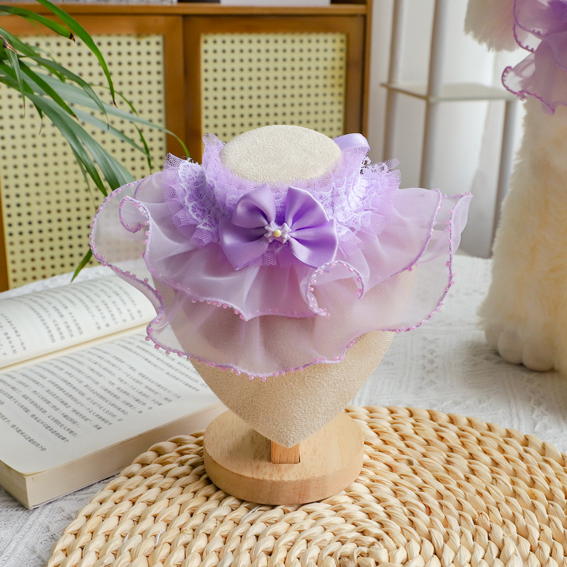 Lace Pom-Pom Pet Collar