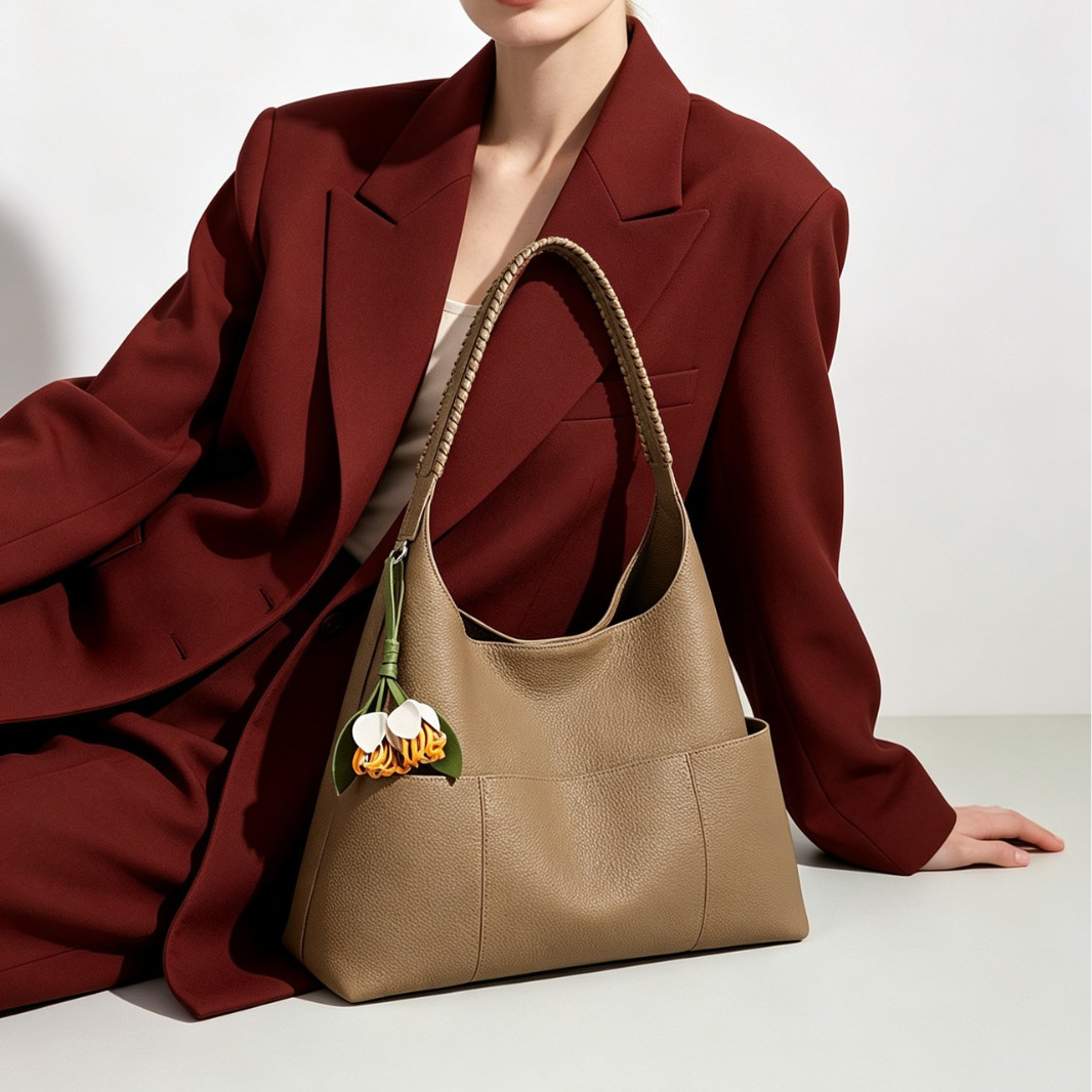 Woven Bucket Shoulder Bag, picture 3 of 7